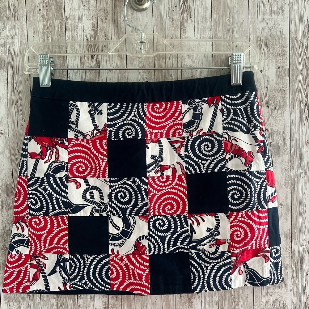 Vineyard Vines Red and Blue Nautical Preppy Patchwork Skort 12